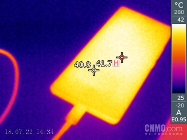 iQOO 10 Pro充电过程中整机背板最高温度为41.7℃