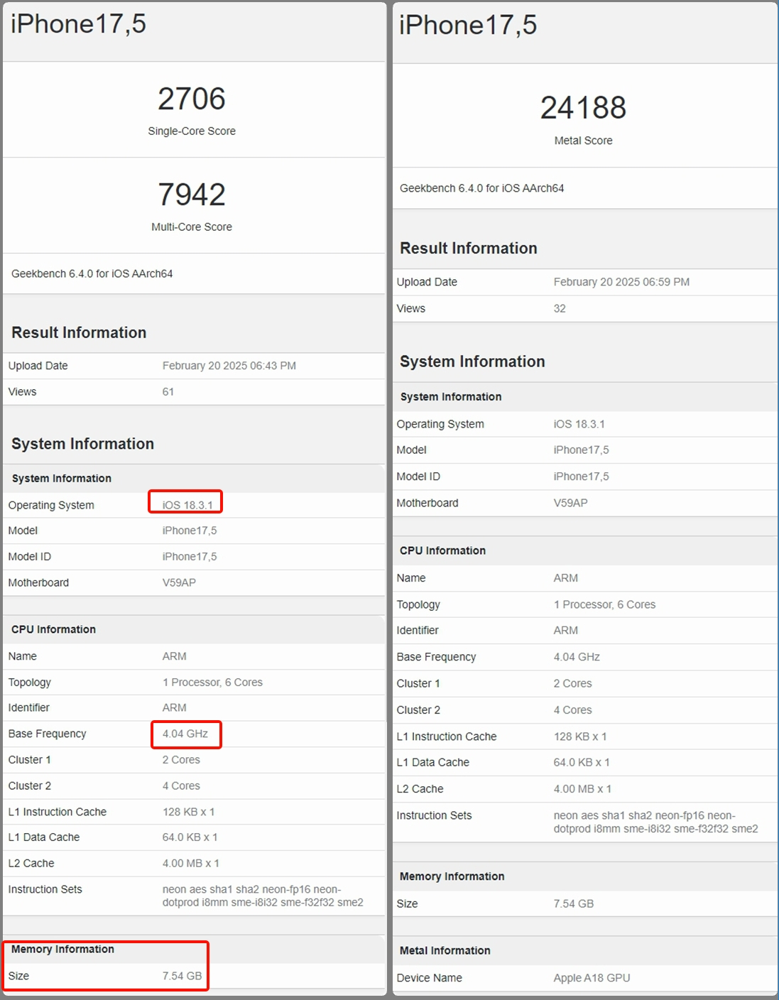 8G内存，iPhone 16e跑分出炉：CPU也遭阉割？ | K80至尊版爆料：6.8x英寸屏幕+7500mAh级电池